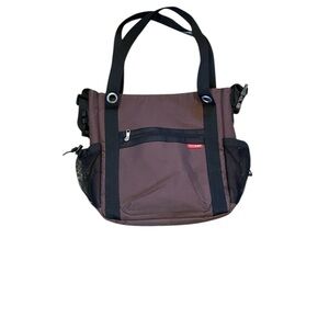 Skip Hop Brown Tote Diaper Bag‎ with Black Accents